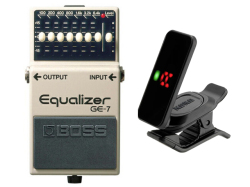 【即納可能】BOSS Equalizer GE-7 + KORG Pitchclip 2 PC-2  セット（新品）【送料無料】【区分A】