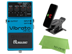 【即納可能】BOSS Vibrato VB-2w (J) + KORG Pitchclip 2 PC-2 + マークスオリジナルクロス セット（新品）【送料無料】【区分A】