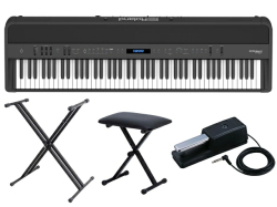 【即納可能】Roland FP-90X-BK + キーボードスタンド + チェア セット（新品）【送料無料】【区分K】【梱P-3】