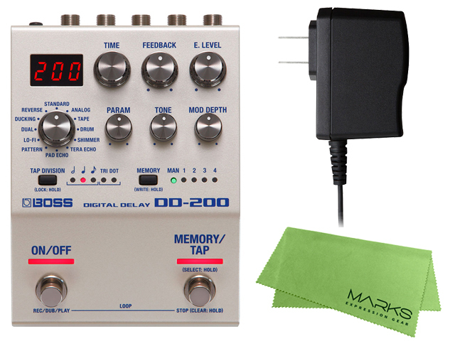 BOSS DD-200 + 純正ACアダプター PSA-100S2 + マークスオリジナル  