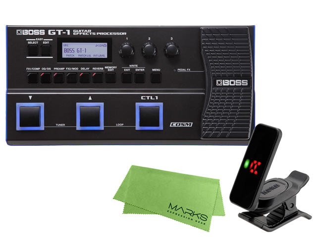 BOSS GT-1 + KORG Pitchclip 2 PC-2 + マークスオリジナルクロス 