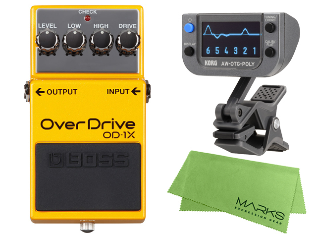 BOSS Overdrive OD-1X + KORG AW-OTG-POLY + マークスオリジナルクロス 