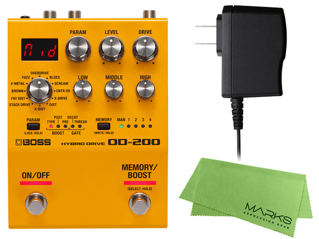 BOSS OD-200 + 純正ACアダプター PSA-100S2 + マークスオリジナル  