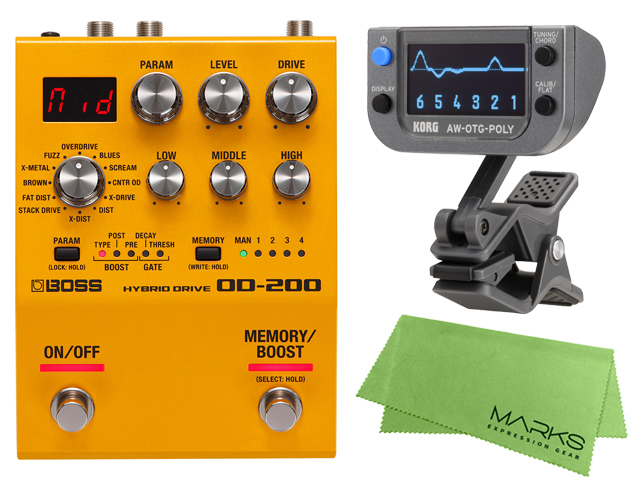 BOSS OD-200 + KORG AW-OTG-POLY + マークスオリジナルクロス セット 