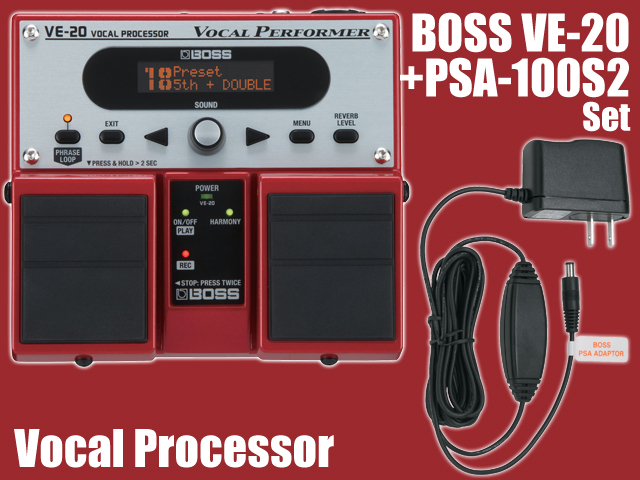 美品】BOSS 醜 VE20 ボーカルエフェクター (アダプター付属)