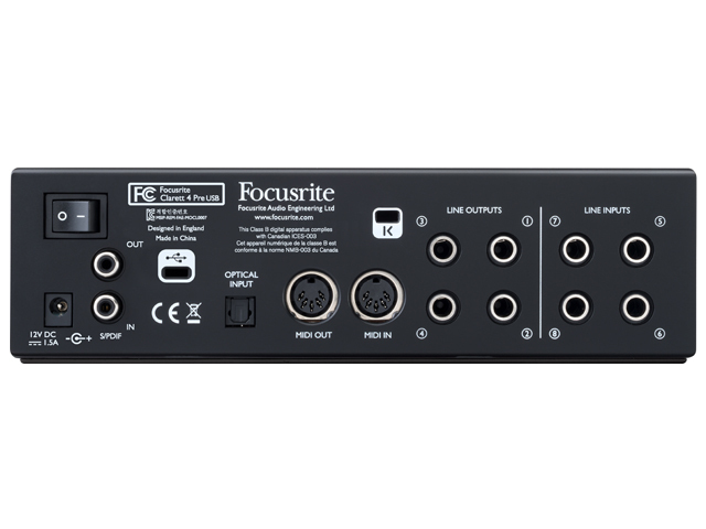 Focusrite Clarett 4Pre USB｜シンセサイザー専門店『マークス 