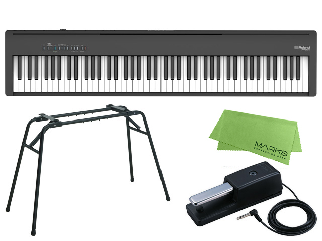 Roland FP-30X-BK + KS-12 + DP-10 + マークスミュージック オリジナル 
