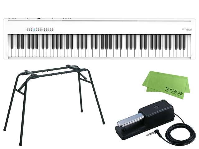 Roland FP-30X-WH + KS-12 + DP-10 + マークスミュージック オリジナル 