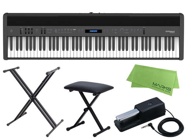 Roland FP-60X-BK + キーボードスタンド + チェア + マークス  