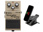 【即納可能】BOSS Acoustic Preamp AD-2 + KORG Pitchclip 2 PC-2 セット（新品）【送料無料】【区分A】