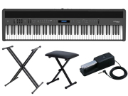 【即納可能】Roland FP-60X-BK + キーボードスタンド + チェア セット（新品）【送料無料】【区分J】【梱P-3】