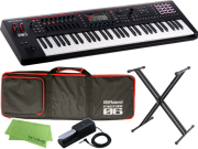 【即納可能／専用ソフトケース付】Roland FANTOM-06 + DP-10 + X型スタンド セット 61鍵盤モデル（新品）【送料無料】【区分H】【梱P-3】