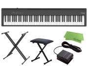 【即納可能】Roland FP-30X-BK + キーボードスタンド + チェア + マークスミュージック オリジナルクロス セット（新品）【送料無料】【区分J】【梱P-3】
