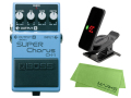 【即納可能】BOSS SUPER Chorus CH-1 + KORG Pitchclip 2 PC-2 + マークスオリジナルクロス セット（新品）【送料無料】【区分A】