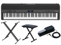 【即納可能】Roland FP-90X-BK + キーボードスタンド + チェア セット（新品）【送料無料】【区分K】【梱P-3】