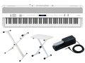 【即納可能】Roland FP-90X-WH + キーボードスタンド + チェア セット（新品）【送料無料】【区分K】【梱P-3】