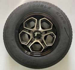 カーゴトレーラー対応JWL-Tマーク入りアルミホイール　13インチ　タイヤ付