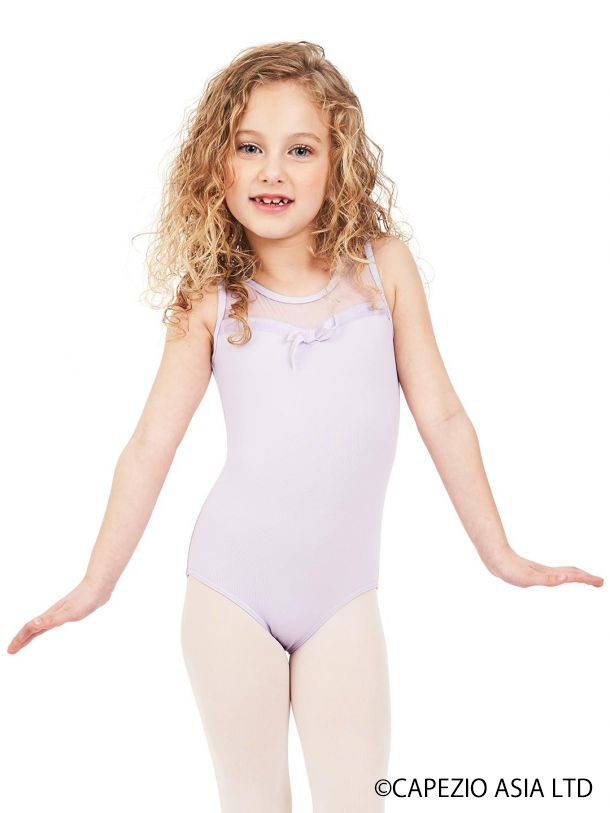 キッズメッシュヨークレオタード１