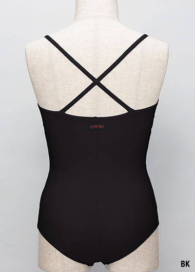 バレエウェア・マーティレオタードジュニア　フロントリボンバッククロスキャミソール型・４