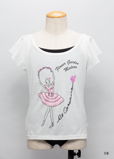 バレエウェア・夢の花園Tシャツ　ジュニア　フリー・２
