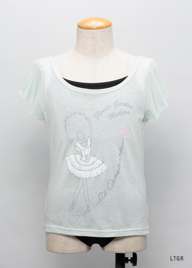 バレエウェア・夢の花園Tシャツ　ジュニア　フリー・３