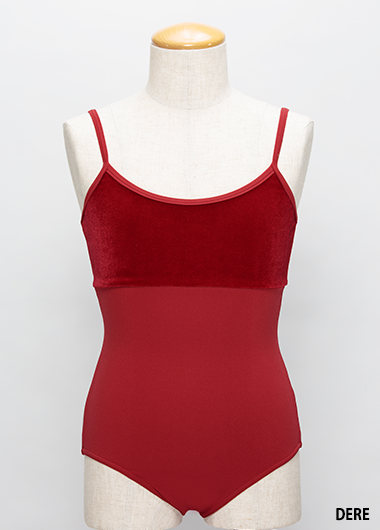 バレエウェア・ベロアキャミソールレオタードジュニア・４