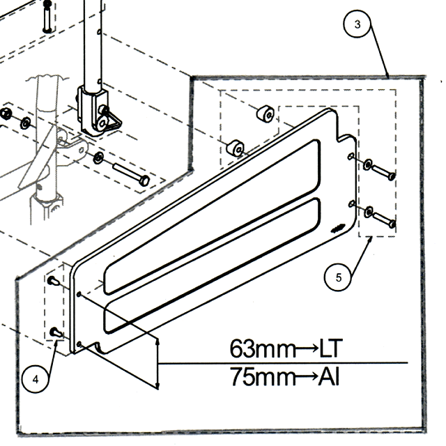 KA800シリーズ用肘部側板
