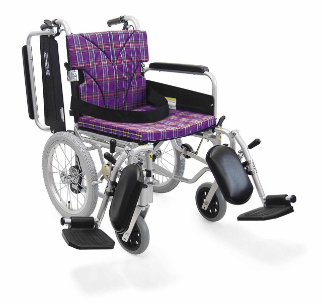 カワムラサイクル 介助用 多機能 低床式 ワイドタイプ 車椅子 KA816B