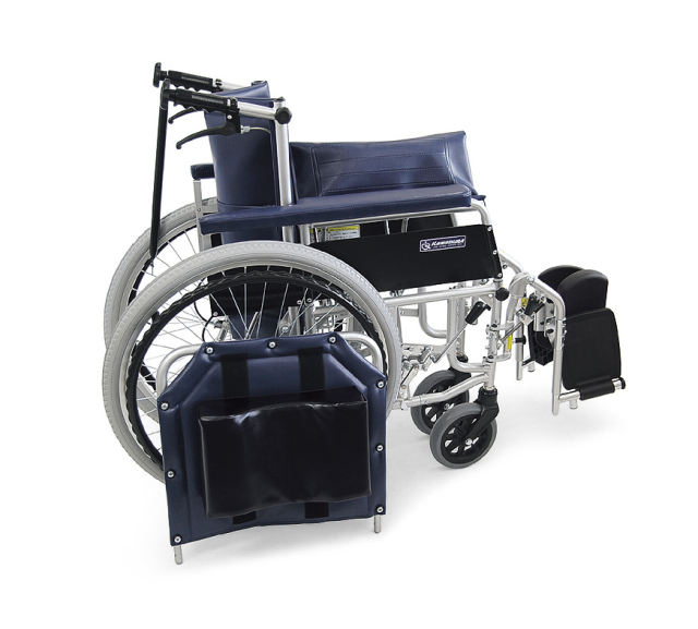 スチール製フルリクライニング式自走兼介助用車椅子RR42-N 【肘掛け 