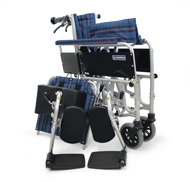 スチール製フルリクライニング式介助用車椅子RR43-N（介助ブレーキ無し） 
