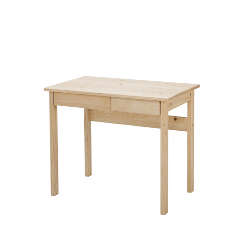 シンプルデスク 80×60 4本脚 ヒノキ無垢 学習机