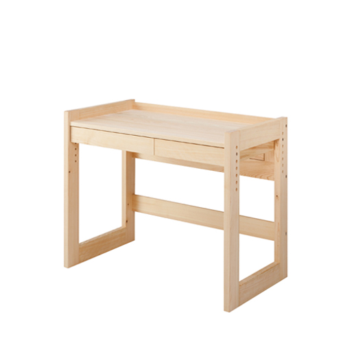 ヒノキ学習机 フレームデスク S型 80×60cm 高さ調節脚 コンパクト勉強机 天然木製 ひのき無垢 オイル塗装  国産 通販