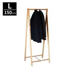 ハンガーラック L 150cm おしゃれ 衣類収納 ポールハンガー 天然木製 無垢 ひのき オイル仕上げ 洋服掛け 国産