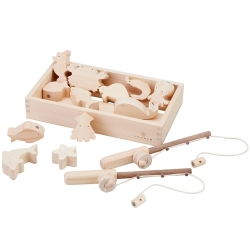 ひのき魚釣りセット 木のおもちゃ 知育玩具 ごっこ遊び ギフト おすすめ プレゼント 天然木 ヒノキ無垢 無塗装