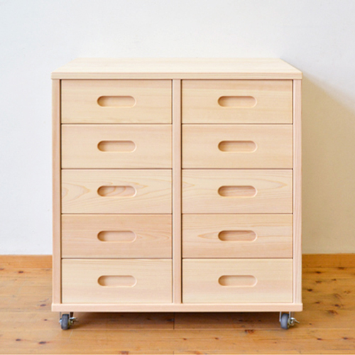 10ボックスキャスターワゴン ステーショナリー BOX 引き出し収納