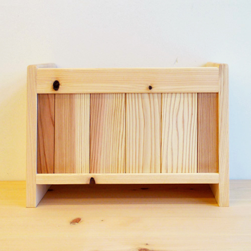 FUSIブックスタンド シンプルなヒノキと杉の本立て