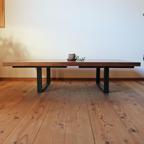 シャム柿 きやすかっ 天然無垢 三脚テーブル天板 