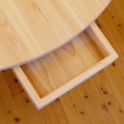 円卓 丸ダイニングテーブル 120 引出し付 丸テーブル