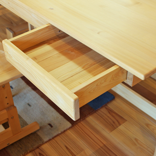 ヒノキ学習机 コモ LM型 115×60cm 高さ調節 木製 無垢デスク