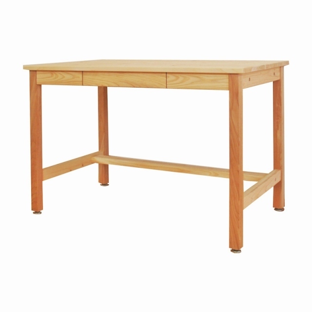 書斎机 学習机 スタイリッシュデスク M型 100×60cm ヒノキ無垢