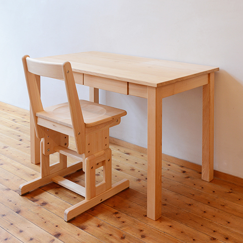 北欧風木製脚　無垢板デスク　ヒノキ ひのき無垢シンプルな四本脚デスク | HINOKICRAFT