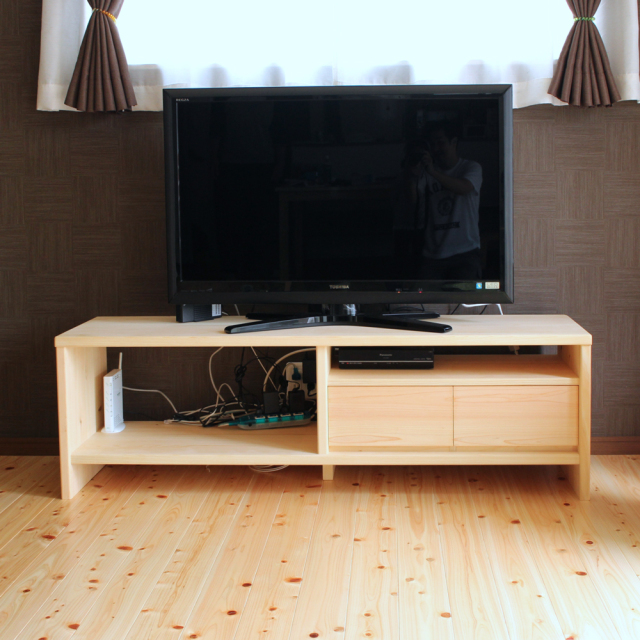 ひのきテレビボード シンプル テレビ台 ナチュラル 無垢 ローボード