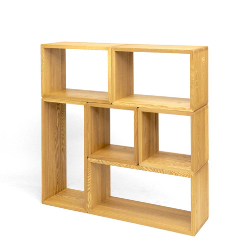 天然タモ材を使った棚 Lサイズ シェルフ （旭川家具 コサイン プラント  