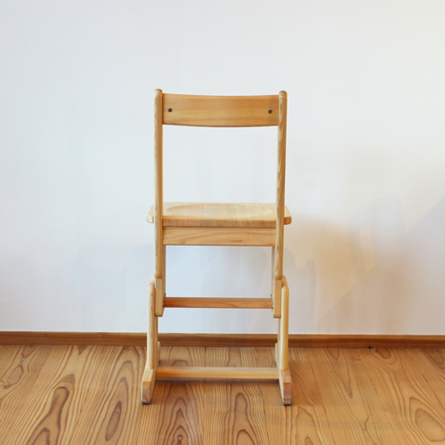 ヒノキSD学習チェア 板座 高さ調節式 木製 デスクチェア