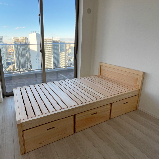 ひのきシングルベッド すのこベッド 快眠 ひのきベッド