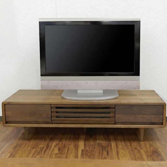 テレビ台 無垢 タモ ウォールナット テレビボード 125 Low おしゃれ TV