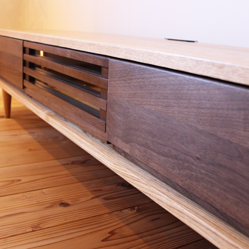 ローテーブル　テレビ台　ウォールナット　無垢 テレビ台 無垢 150 ロータイプ 脚付き タモ ウォールナット テレビ