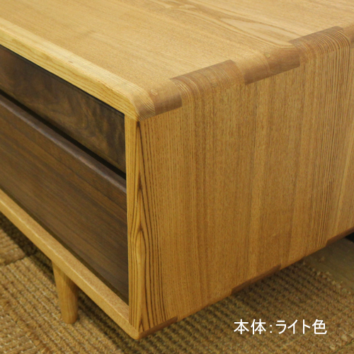 テレビボード テレビ台 180 Hi 天然木製 タモ ウォールナット 無垢 ライト色 ダーク色 おしゃれ 脚付き