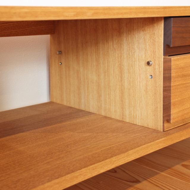 テレビ台 AVキャビネット 150 ハイタイプ タモ ブラックウォールナット