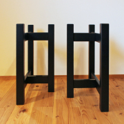 ウォールナットダイニングテーブル天板用兼用脚】無垢テーブル用スチール脚